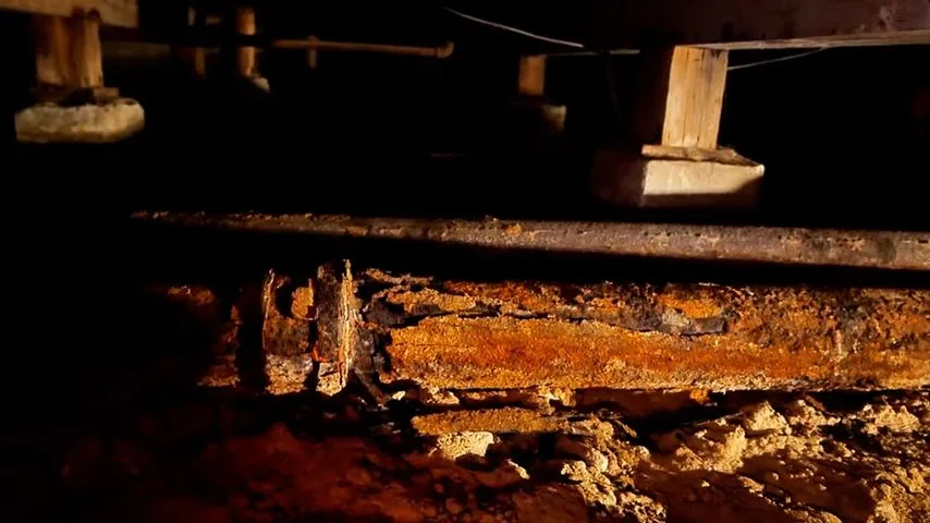 Cast iron sewer with heavy internal corrosion, during sewer repair work for a Chino Valley, AZ property.