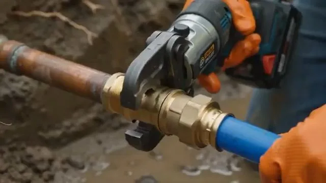 Connecting blue pex to copper supply line, captured on a repiping job near Chino Valley, AZ.