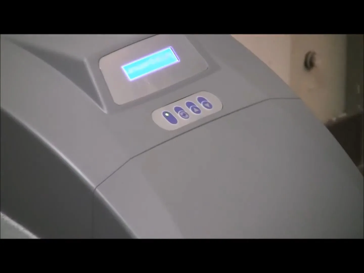 Digital control panel on water softener, during water softener work for a Chino Valley, AZ property.